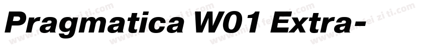 Pragmatica W01 Extra字体转换
